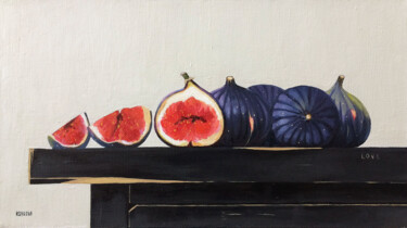 Pintura intitulada "Figs. Love" por Kseniia Berestova, Obras de arte originais, Óleo Montado em Armação em madeira