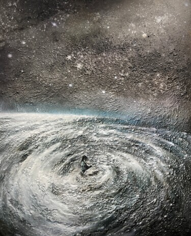 Painting titled "vortex" by Kseniia Eliseeva, Original Artwork, Acrylic Mounted on Aluminium