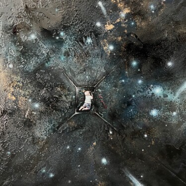 Картина под названием "exit inside" - Kseniia Eliseeva, Подлинное произведение искусства, Акрил Установлен на Алюминий