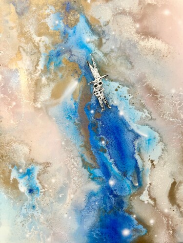 Pittura intitolato "Space" da Kseniia Eliseeva, Opera d'arte originale, Acrilico