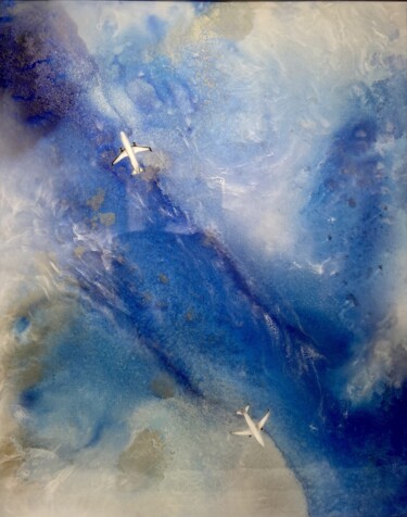 Картина под названием "In flight" - Kseniia Eliseeva, Подлинное произведение искусства, Акрил
