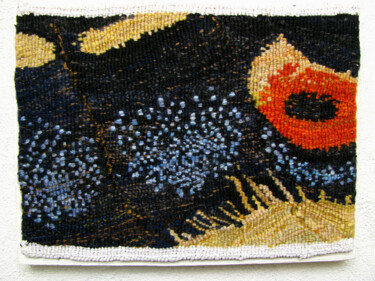 纺织艺术 标题为“Natural motives 3” 由Kseniia Hopko, 原创艺术品, 挂毯 安装在木板上