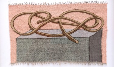Textielkunst getiteld "knot" door Kseniia Hopko, Origineel Kunstwerk, Tapijtwerk Gemonteerd op Karton
