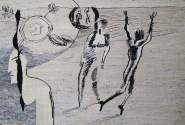 Sztuka tkaniny zatytułowany „where are you going…” autorstwa Kseniia Hopko, Oryginalna praca, Gobelin