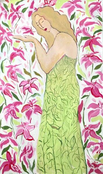 Peinture intitulée ""Spring”" par Kseniya Kozhakhanova, Œuvre d'art originale, Acrylique