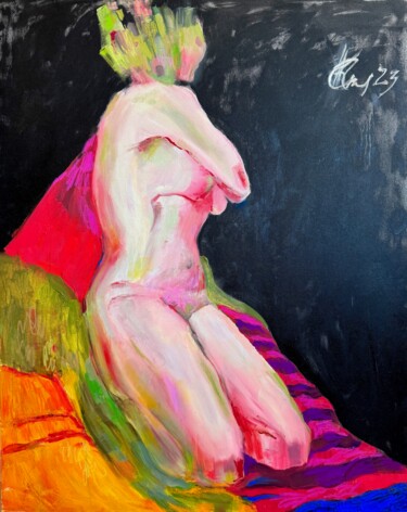 Malerei mit dem Titel "Shines" von Kseniya Kozhakhanova, Original-Kunstwerk, Öl