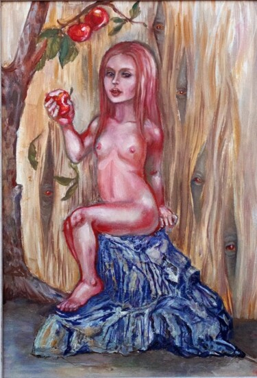 Painting titled "original sin" by Kseniya Lia, Original Artwork, Oil