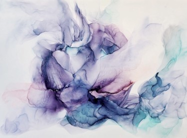 Painting titled "Flower Symphony - a…" by Kseniya Sergyeyeva, Original Artwork, Ink