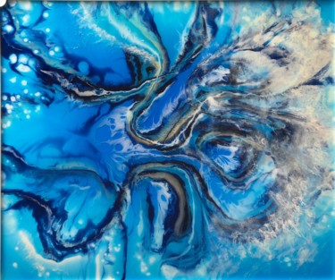 Abyss - abstract painting 39.4x47.2x1.6 in ©2018 by Kseniya Sergyeyeva