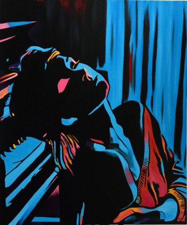 Painting titled "Piano - popart pain…" by Kseniya Sergyeyeva, Original Artwork, Oil Mounted on Wood Stretcher frame