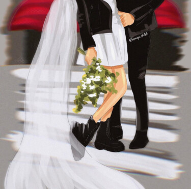 Digital Arts titled "Wedding" by Kseniya Sketch, Original Artwork, Digital Painting