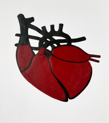 Pintura intitulada "Heart" por Kseniya Unique, Obras de arte originais, Acrílico