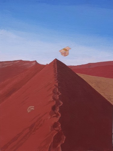Pintura titulada "Sunrise in the dese…" por Kseniya Unique, Obra de arte original, Acrílico
