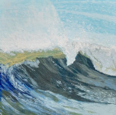 Картина под названием "Wave 1" - Kseniya Unique, Подлинное произведение искусства, Акрил