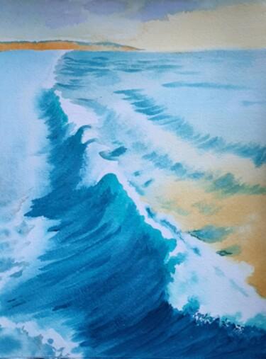 Painting titled "Wave 2" by Kseniya Unique, Original Artwork, Acrylic