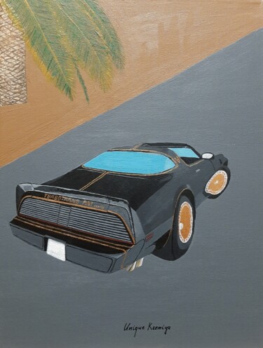 Pintura titulada "Pontiac" por Kseniya Unique, Obra de arte original, Acrílico Montado en Bastidor de camilla de madera