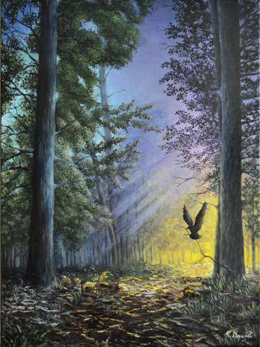 Malerei mit dem Titel "Imperial sunset" von Ksenya Morozova, Original-Kunstwerk, Öl Auf Keilrahmen aus Holz montiert