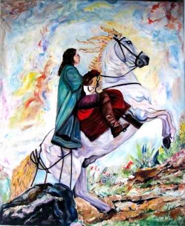 Painting titled "chevalier" by Kspersee, Original Artwork