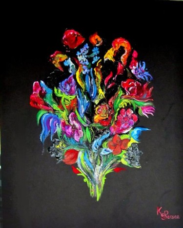 Painting titled "bouquet fleur" by Kspersee, Original Artwork