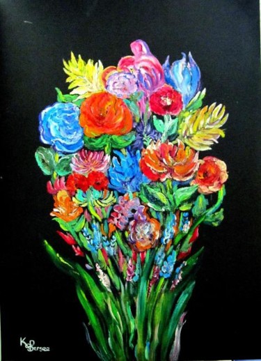 Peinture intitulée "bouquet de fleur" par Kspersee, Œuvre d'art originale