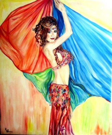 Painting titled "danse avec voile mu…" by Kspersee, Original Artwork