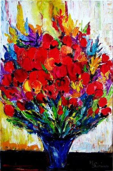 Peinture intitulée "bouquet fleurs" par Kspersee, Œuvre d'art originale