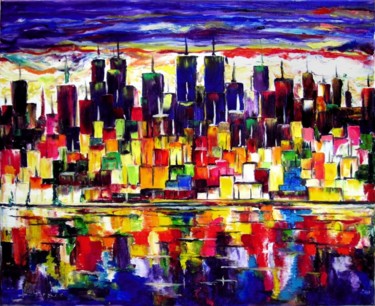 Peinture intitulée "New york lumieux" par Kspersee, Œuvre d'art originale