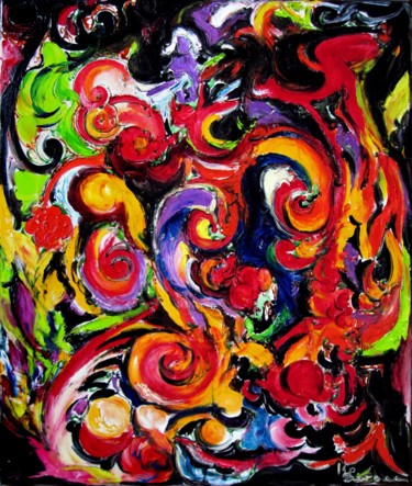 Peinture intitulée "ocean des couleurs" par Kspersee, Œuvre d'art originale, Huile