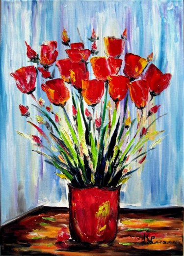 Peinture intitulée "tulipes" par Kspersee, Œuvre d'art originale