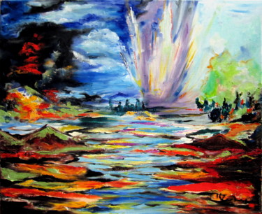 Painting titled "au pays des rêves" by Kspersee, Original Artwork