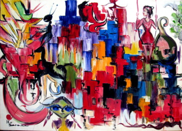 Painting titled "souvenirs d'enfance" by Kspersee, Original Artwork