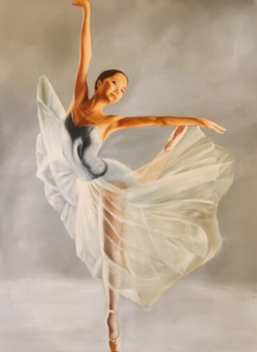 Painting titled "Ballerina" by Geetu Thakur, Original Artwork, Oil