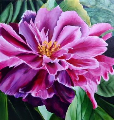 Painting titled "Flower" by Geetu Thakur, Original Artwork, Acrylic