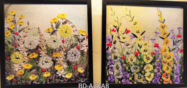 Картина под названием "Bloomingdale A7 & A8" - Geetu Thakur, Подлинное произведение искусства, Акрил Установлен на картон