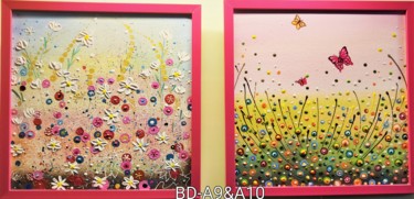 Картина под названием "Bloomingdale A9 & A…" - Geetu Thakur, Подлинное произведение искусства, Акрил Установлен на картон