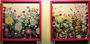 Картина под названием "Bloomingdale A21 &…" - Geetu Thakur, Подлинное произведение искусства, Акрил Установлен на картон