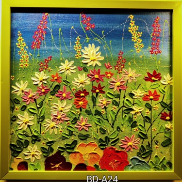 Peinture intitulée "Bloomingdale A24" par Geetu Thakur, Œuvre d'art originale, Acrylique Monté sur Carton