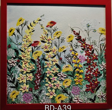 Painting titled "Bloomingdale A39" by Geetu Thakur, Original Artwork, Acrylic Mounted on Cardboard