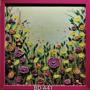 Peinture intitulée "Bloomingdale A41" par Geetu Thakur, Œuvre d'art originale, Acrylique Monté sur Carton