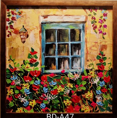 Pintura intitulada "Bloomingdale A 47" por Geetu Thakur, Obras de arte originais, Acrílico Montado em Cartão