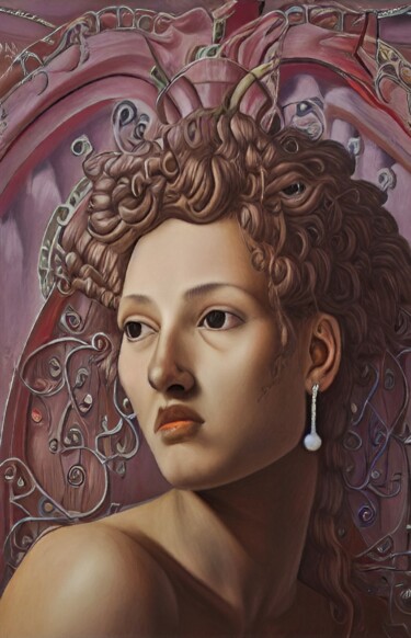 Painting titled "Karina" by Kubelskyi Ruslan, Original Artwork, Acrylic