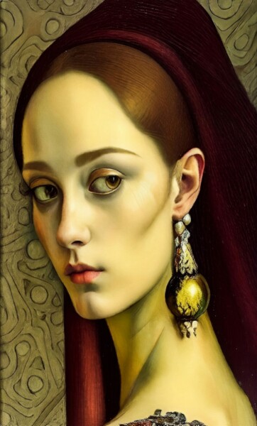 Malerei mit dem Titel "Gina" von Kubelskyi Ruslan, Original-Kunstwerk, Acryl