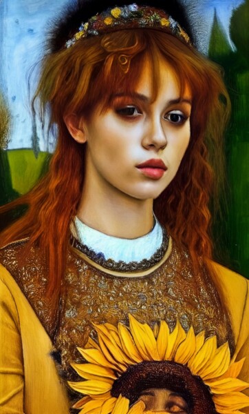 Картина под названием "Sunflower" - Kubelskyi Ruslan, Подлинное произведение искусства, Акрил