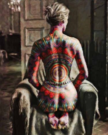 Картина под названием "Mandala" - Kubelskyi Ruslan, Подлинное произведение искусства, Акрил