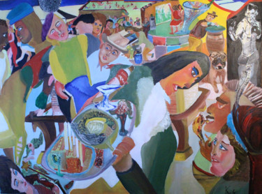 Pintura intitulada "EASY LIFE" por Kübic, Obras de arte originais, Óleo