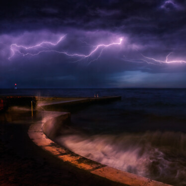 Photography titled "Thunderstorm" by Martin Kucera, Original Artwork, Digital Photography Mounted on Aluminium