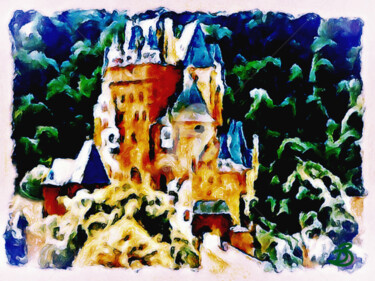 Malerei mit dem Titel "Eltz Castle / Germa…" von D.Arts, Original-Kunstwerk, Acryl