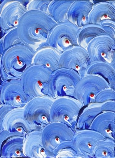 Peinture intitulée "Blue spirit" par Sergey Kuimov, Œuvre d'art originale, Huile