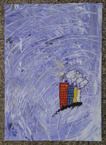 Peinture intitulée "Tornado 1 of 4" par Sergey Kuimov, Œuvre d'art originale, Huile