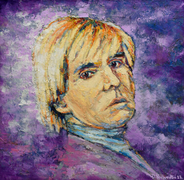 Malerei mit dem Titel "Andy Warhol" von Denis Kujundzic, Original-Kunstwerk, Öl